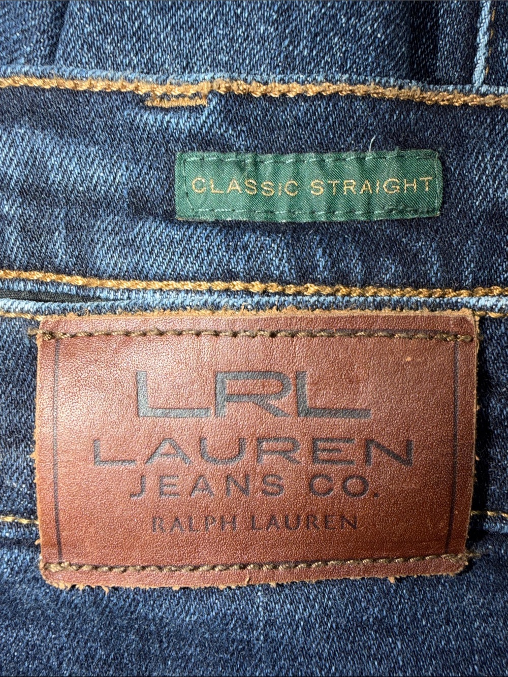 Ralph Lauren Straight-Leg Dark Wash Blue Jeans - Picture 9 of 9